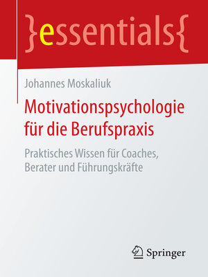 cover image of Motivationspsychologie für die Berufspraxis